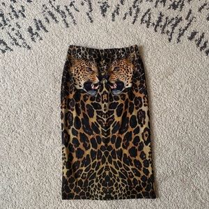 Leopard print skirt